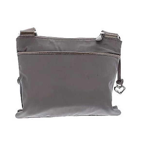 BRIGHTON Brown Leather and Nylon Crossbody Bag and Dustbag - Picture 3 of 13